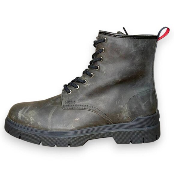 HUGO Ryan Men's Gray Leather Hiking Boots US 9 (EU 42) MSRP $230 - Picture 2 of 4